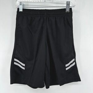 Liberty Pro Kids Black Mesh Athletic Shorts Size YXS Reflective Stripes Pocket